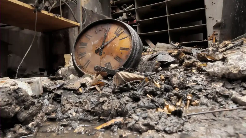 a clock on the ground